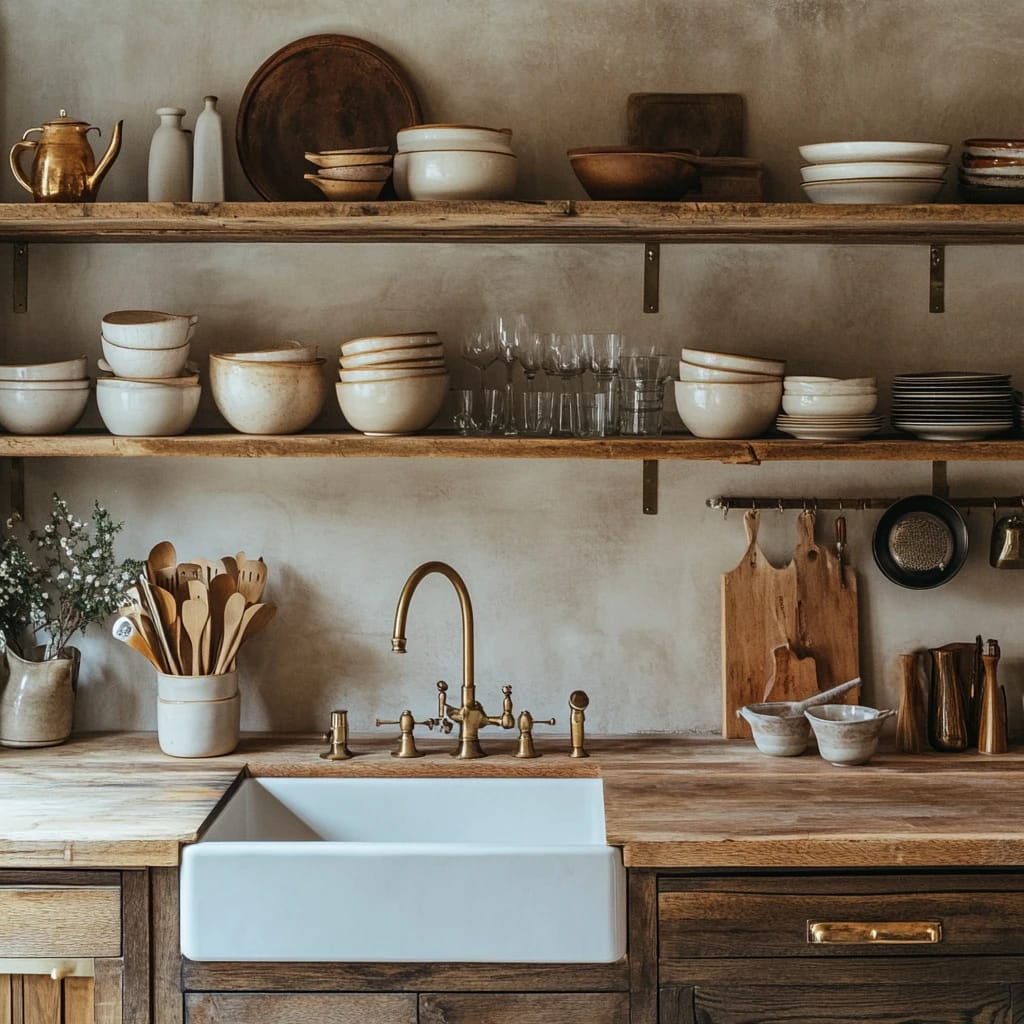 boho-keuken-met-verschillende-schaaltjes